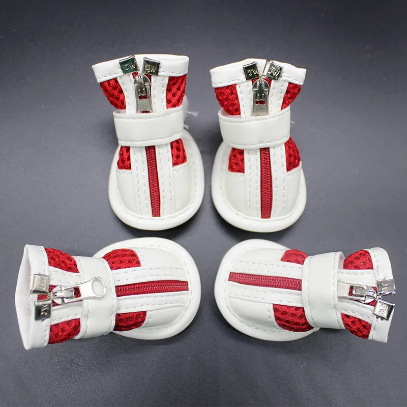 4 шт. Водонепроницаемая зимняя обувь для домашних питомцев Нескользящие зимние