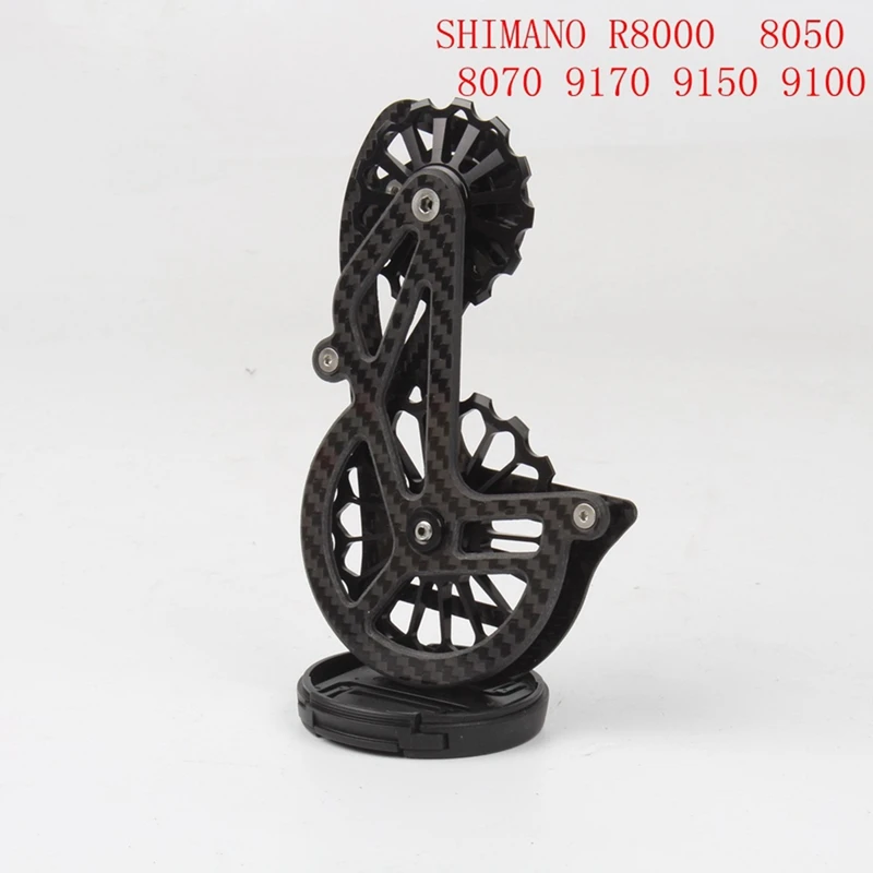 

Bicycle Carbon Fiber Ceramic Rear Derailleur 17T Pulley Guide Wheel for SHIMANO R8000 R8050 8070 Bicycle Accessories