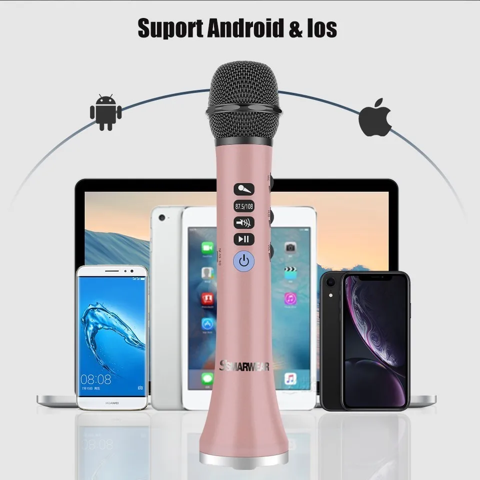 L698 Bluetooth профессиональный караоке автомобильный Мобильный микрофон динамик семья KTV беспроводной портативный пение музыка игровой динамик