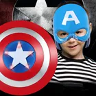 Фигурки супергероев Диснея, со светодиодной подсветкой, щит Капитана Америка, маска, меч, шлем, перчатки, игрушки, модель, подарок для детей на Хэллоуин