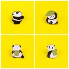 Булавка в виде панды Prajna, значки для детской одежды, из цинкового сплава, значки с героями мультфильмов, симпатичный значок, металлическая, булавка аниме