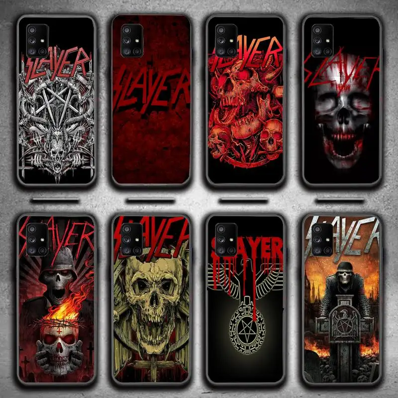 

Slayer Rock Band Trend Etui Painting Phone Case for Galaxy J2pro J4 J5 J6 J7 plus J5 prime J72016 2018 M 10 20 30 funda Cover