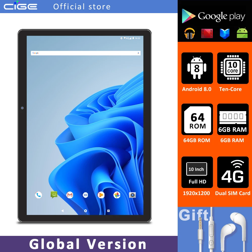 10-дюймовый планшет с Android 8 0 недорогие планшеты ПК 6 ГБ ОЗУ 64 Гб ПЗУ MTK6797 10-ядерный