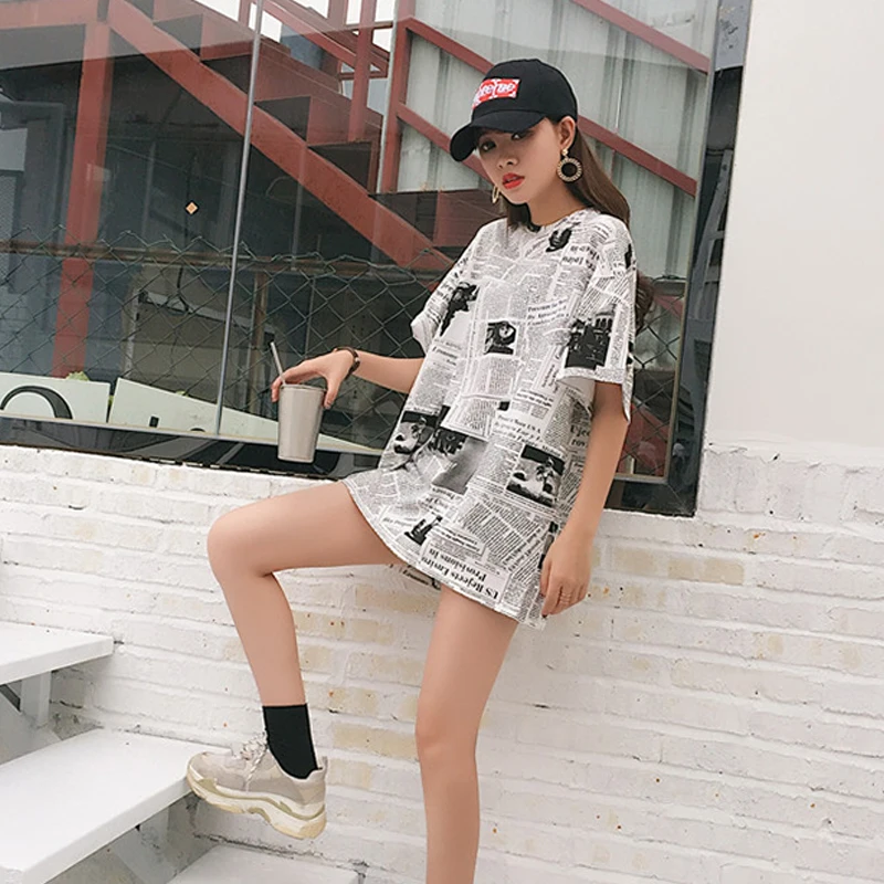 Новинка 2022 летняя стандартная Свободная Повседневная футболка с забавным