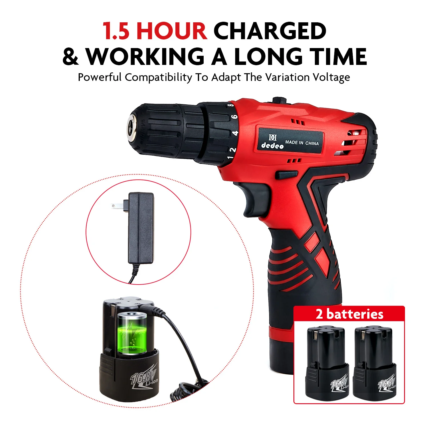 Набор инструментов DEDEO набор для домашнего ремонта беспроводная дрель 16 8 в 18 + 1