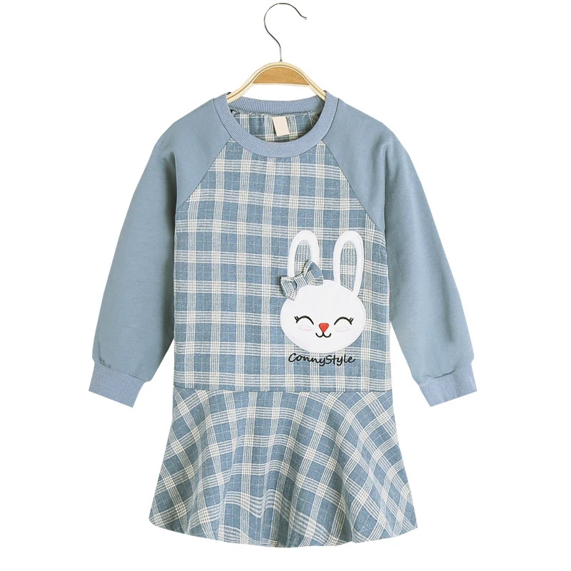 Детское Хлопковое платье с длинным рукавом на Возраст 4-12 лет | Детская одежда и