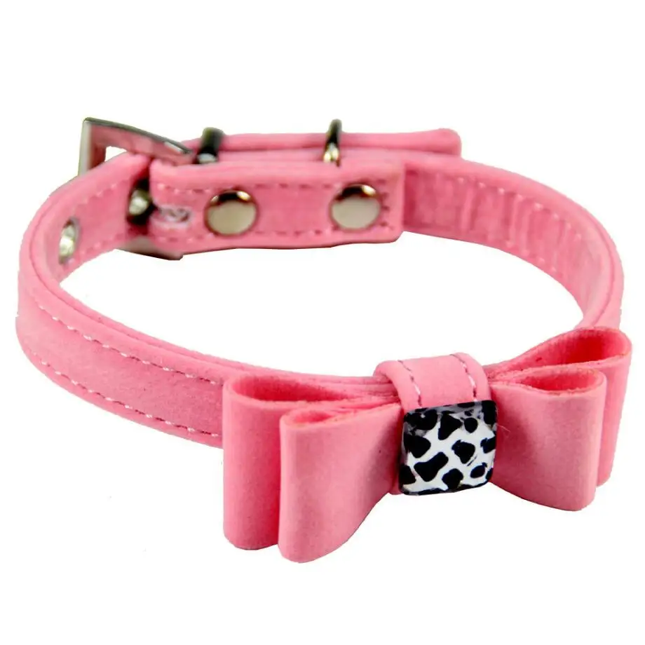 Adjustable Dog Collars Pet Solid Soft Colorful For Small Medium Dogs Neck Strap Safe Puppy Kitten Cats Collar | Дом и сад