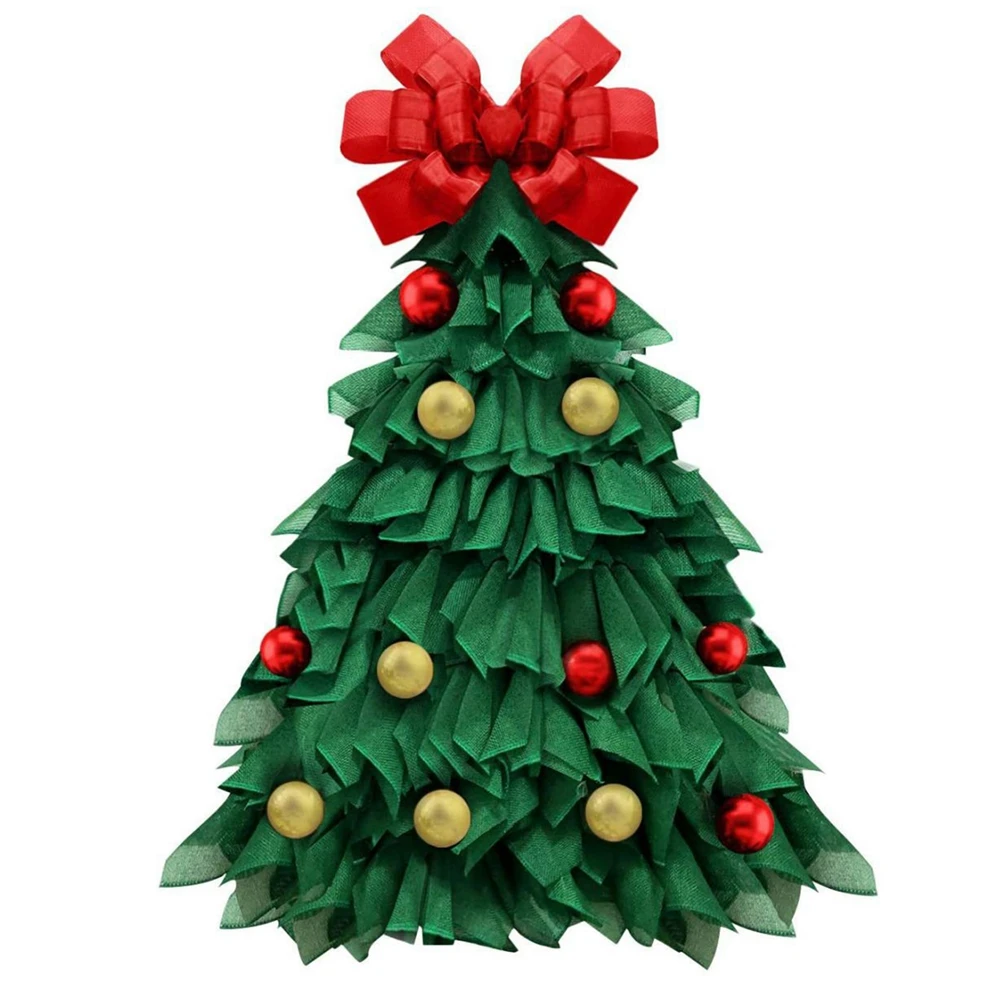 

Handmade Green Tree Christmas Wreath Farmhouse Artificial Garlands Shop Mall Windows Hanging Ornaments Festive Decorations