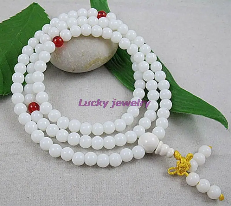 6 мм Тибетский буддизм 108 керамическая молитва шарик Мала ожерелье|mala necklace|mala bead