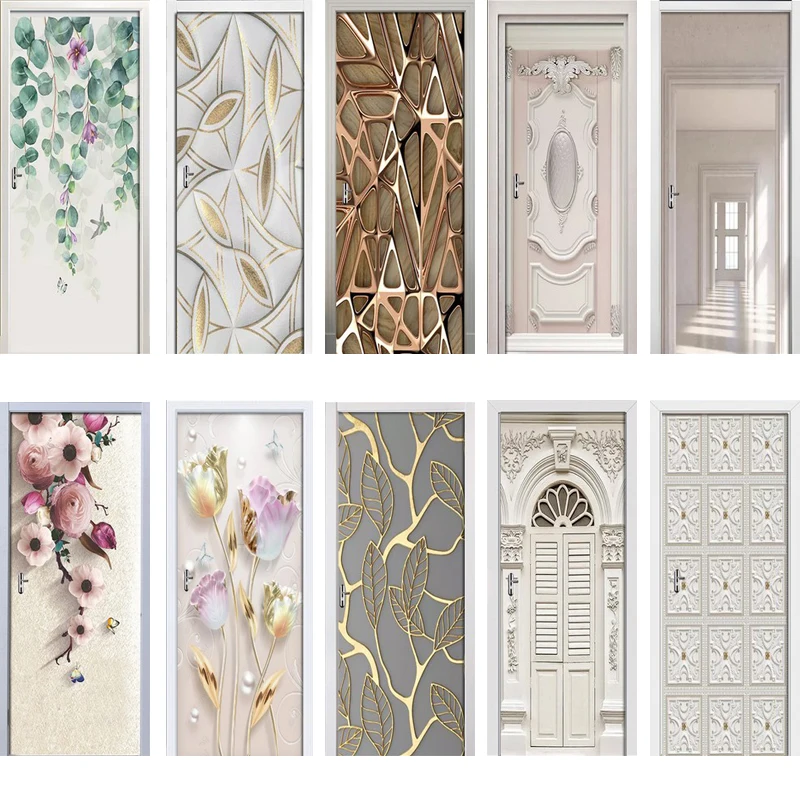 3D наклейка на дверь Настенная Наклейка Настенные обои самоклеящиеся наклейки