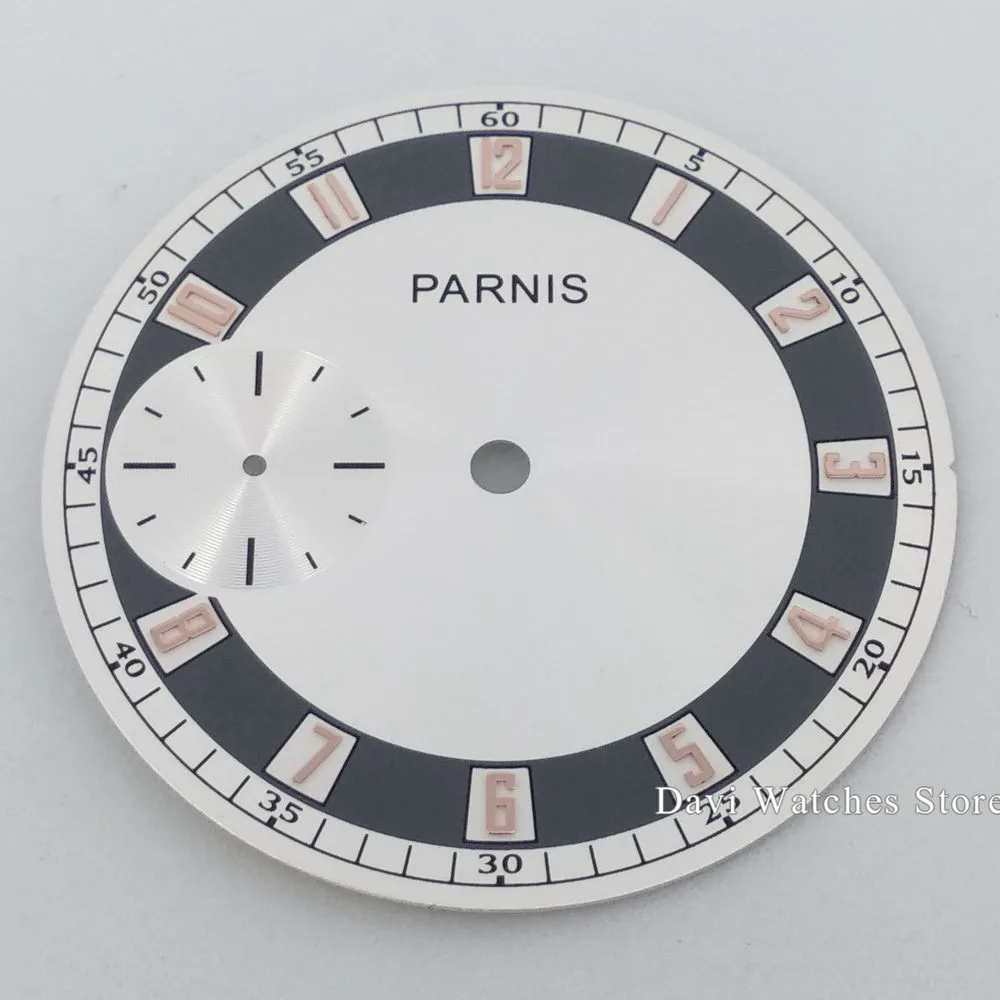 Часы Parnis циферблат 38 мм серебристый подходит для eta 6497 часы Seagull st36 с механизмом