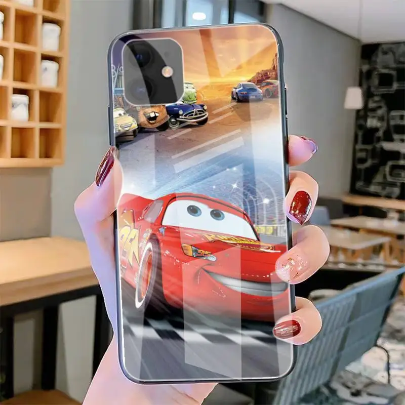 

Lightning Mcqueen Phone Cases Tempered Glass For Iphone6plus 6S 7 7plus 8 X XS XSmax XR 11 12 Pro Max 12mini