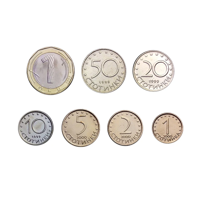 Болгарская монета европейские новые оригинальные монеты набор из 7 предметов