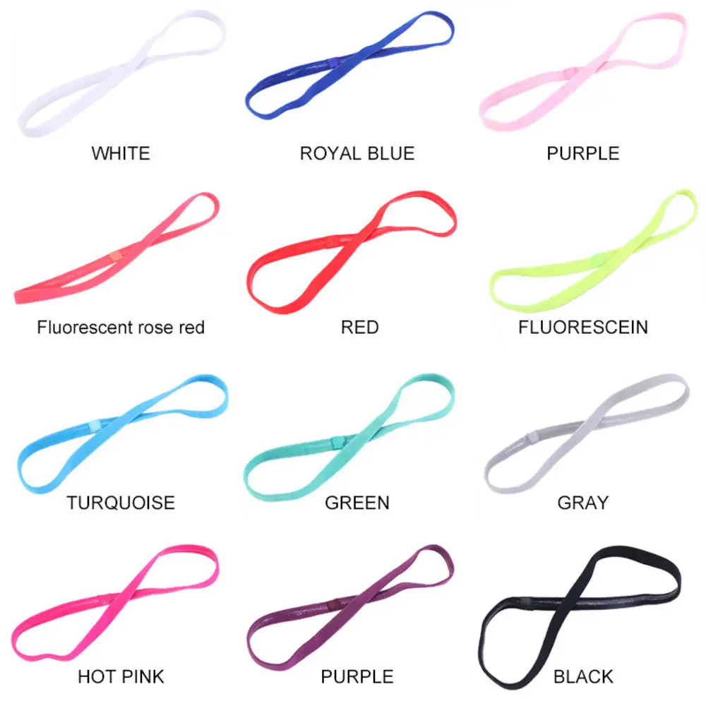 1 шт. Карамельный цвет Женщины Мужчины Йога ленты для волос спортивная повязка на