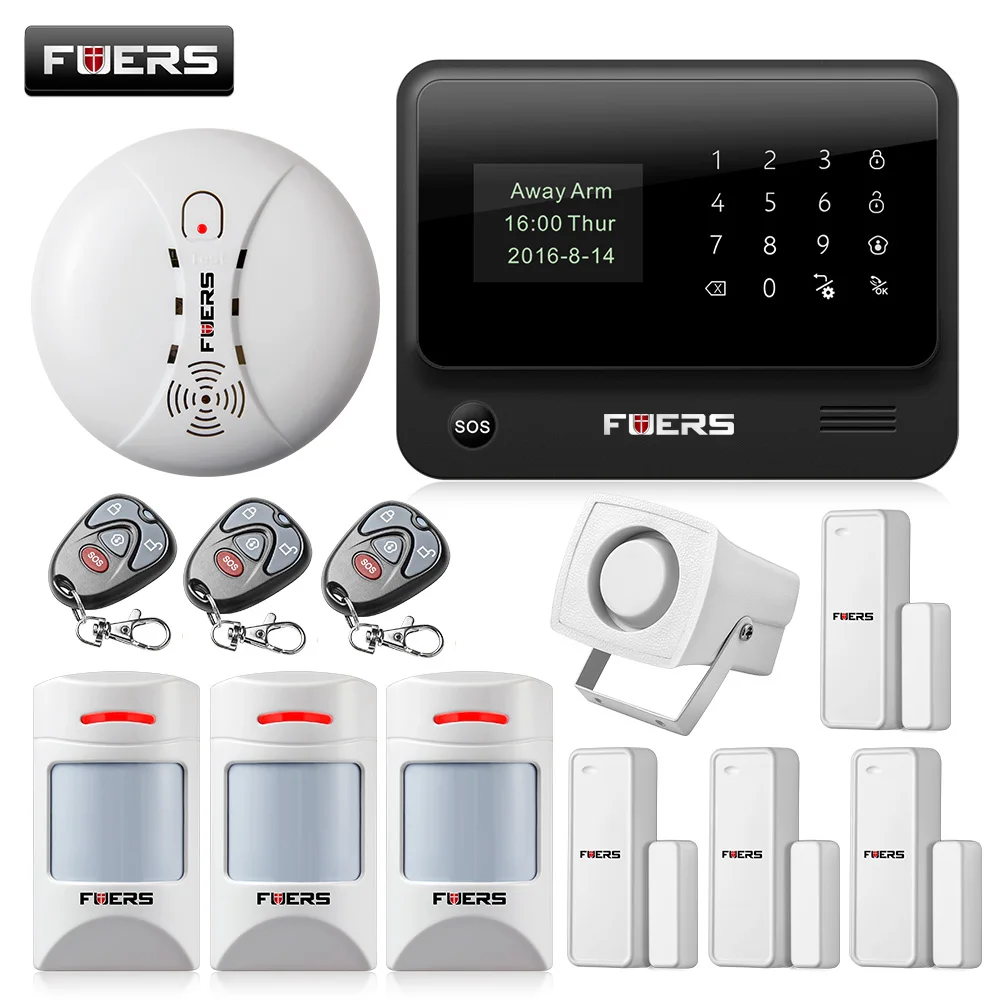 WiFi Internet GSM GPRS SMS OLED pet immune Home Alarm System Security Kit HD IP Camera alarm system with Spanish/French | Безопасность и