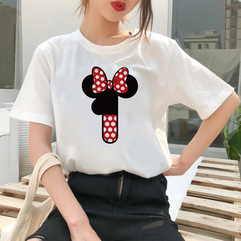 

Disney Women T Shirt Casual Exquisite Style T-shirt Digital 5 Printed Short Sleeve Popular Modern Streetwear Tshirt Vetement