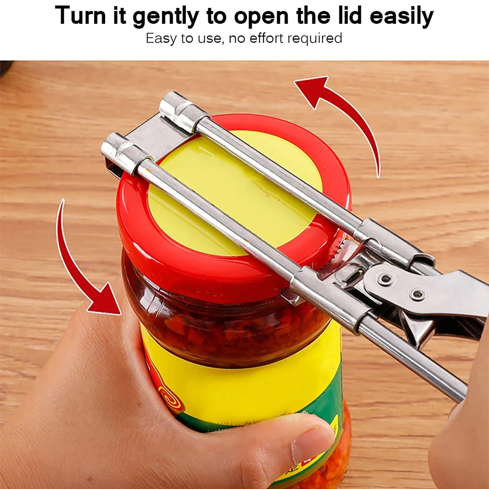 Stainless Steel Lids Off Jar Opener Labor-saving Screw Can O