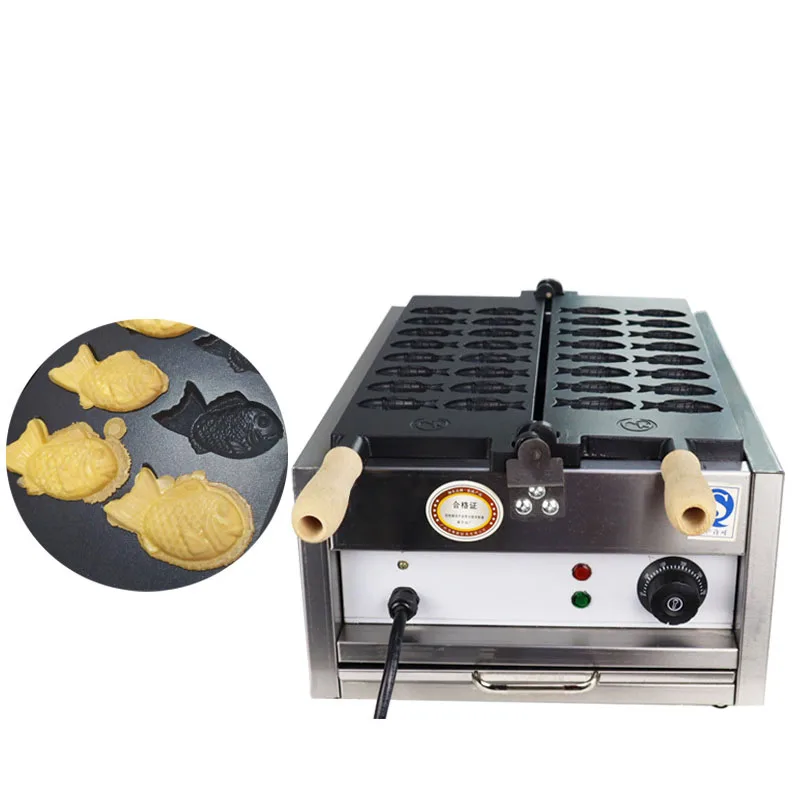 

Electric Small Taiyaki Machine Baker 16pcs/time Mini Fish Waffle Cone Maker Japanese Fish Shaped Waffle Cake Making Machines