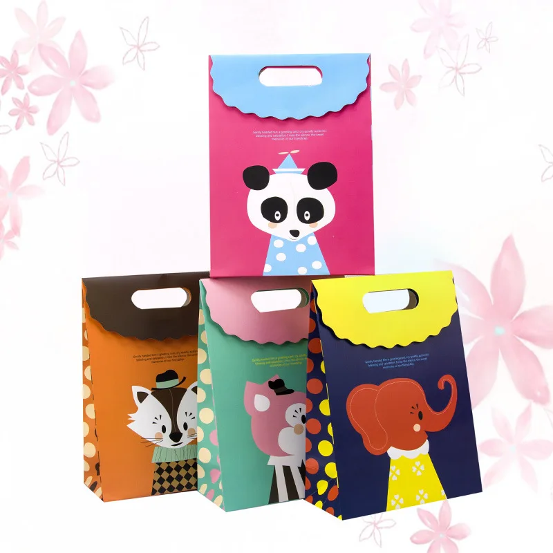 

Cute panda fox elephant tote bag paper bag gift bag birthday party baby shower return gift candy bag decoration supplies