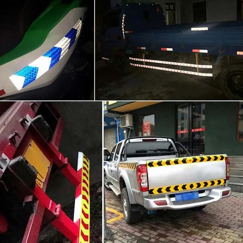 

5*300cm Car Safety Mark Warning Tape Reflective Strip Arrow Lattice Stickers For Car Exterior Warning Tape Reflective Film