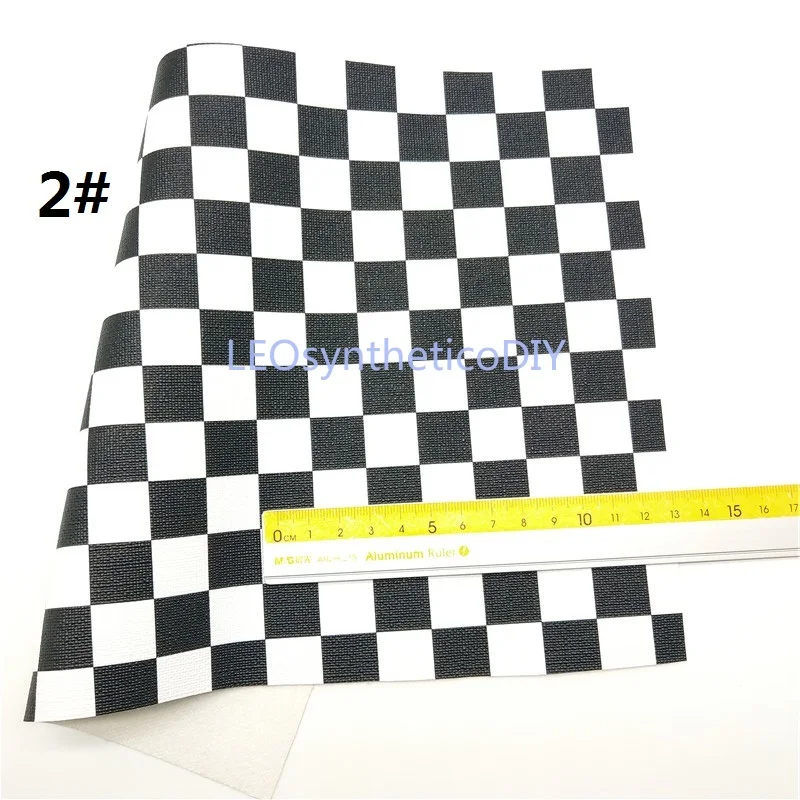 Мини-рулон 30x134 см черно-белая искусственная ткань полоски для изготовления