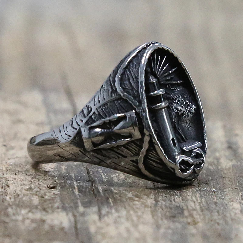 Уникальное скандинавский Викинг Маяк кольцо из нержавеющей стали мужские
