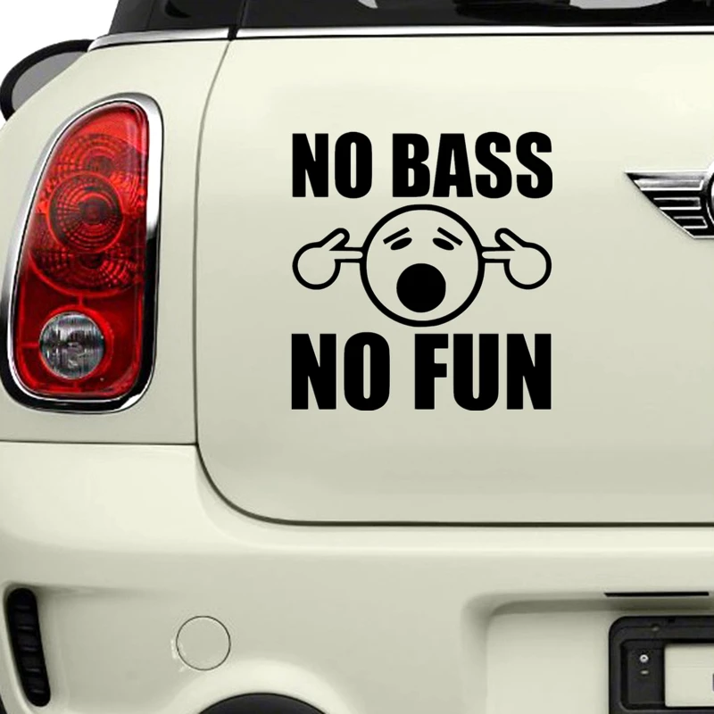 CK3001#15*16см наклейки на авто NO BASS FUN водонепроницаемые машину наклейка для