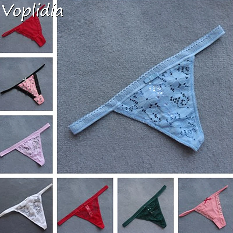 Новое поступление сексуальное нижнее белье Voplidia с бантиком трусики Т-образным