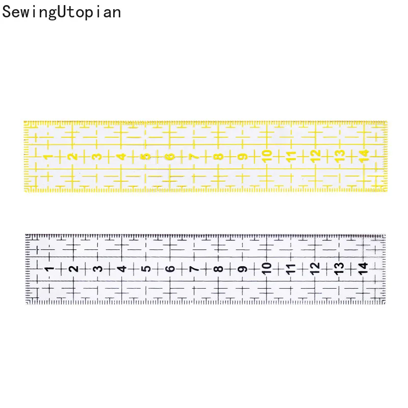 

2PCS Acrylic Drawing Tools Ruler for DIY Patchwork Sewing Cutting Yardstick Craft Scale Fabric Cloth Ruler Set