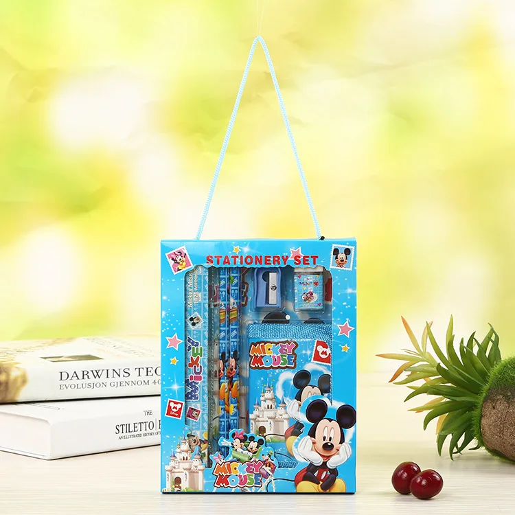 Micky mouse Новое поступление мультфильм 6 шт./компл. милые «Человек-паук», с рисунками Микки и Мышь HB деревянный карандаш с бумажник подарок на день рождения для детей школьные канцелярские принадлежности - Цвет: Micky mouse