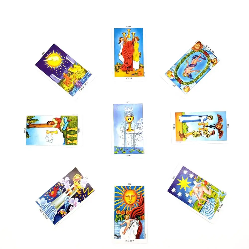 78 карт в наборе английские искусственные карты гадания судьба таро настольная