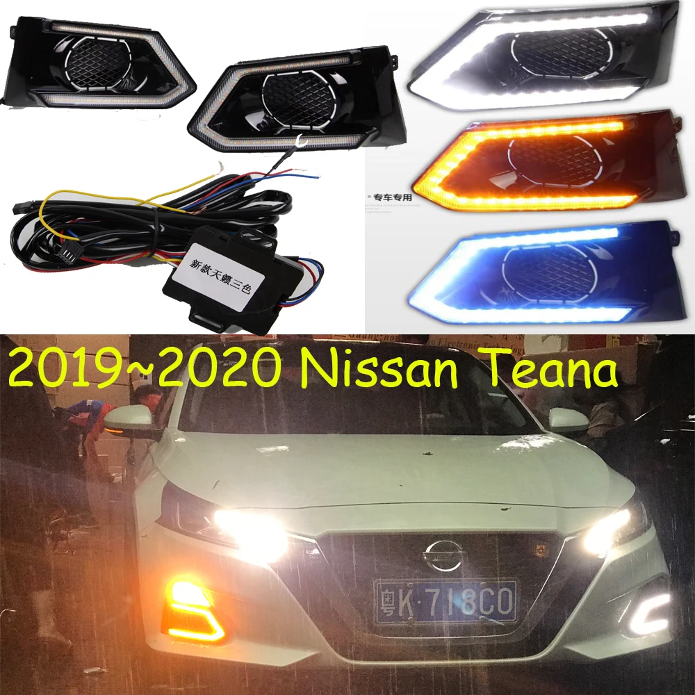 

1 комплект фар бампера для Nissan Teana Дневного света altima 2019 ~ 2020y автомобильные аксессуары светодиодный DRL фары для teana противотуманные фары