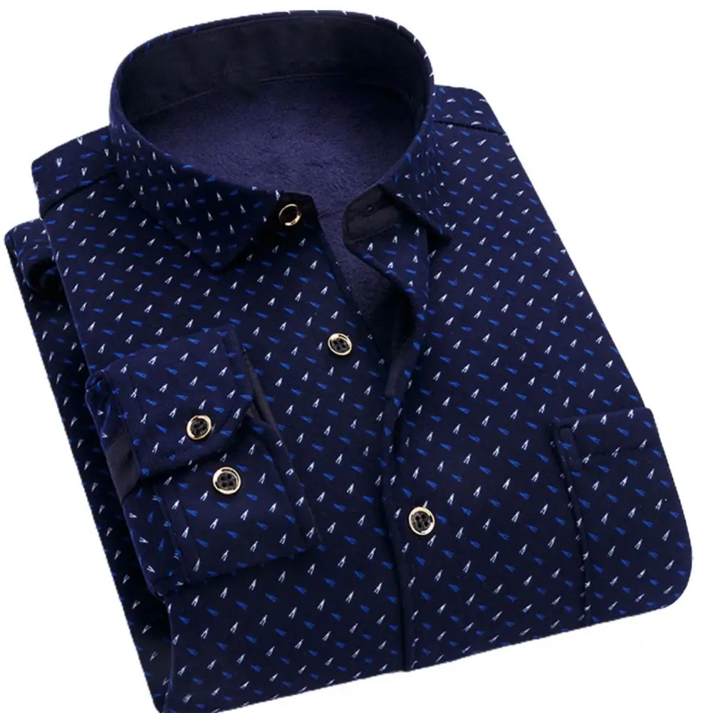 

Terrific Men Shirt Business Grid Autumn Shirt Thicken Cardigan Male Shirt