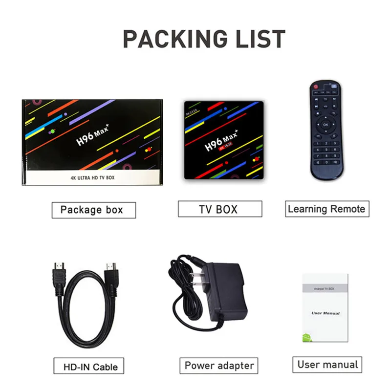 Caixa de tv h96 max plus android 9 0 4 Гб 32 ГБ 64 rk3328 h.265 4k youtube google play smart h96max|ТВ-приставки и