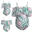 Купальник для беременных летние женские бикини с цветочным принтом Купальник для беременных пляжная одежда для беременных сексуальный купальник