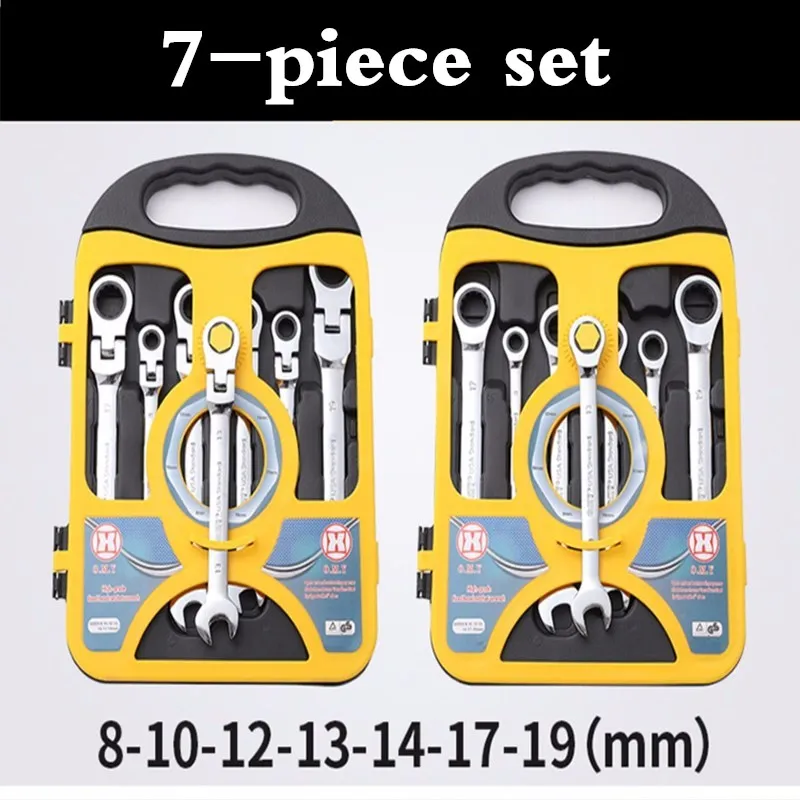 

NEW 8-22mm Key Ratchet Wrench Spanner Socket Tool Set Ratchet 5/7/12PCS Car Wrench Set Hand Tools Socket Head Wrench Set