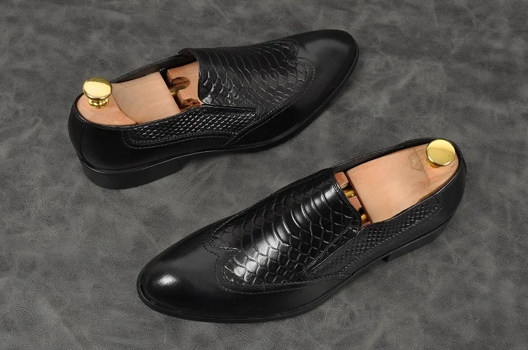 Брендовые мужские туфли-оксфорды с круглым носком ручной работы 2 цвета дышащие