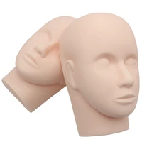 rubber practice training head eyelash extension cosmetology mannequin head doll face head for eyelashes makeup practice model