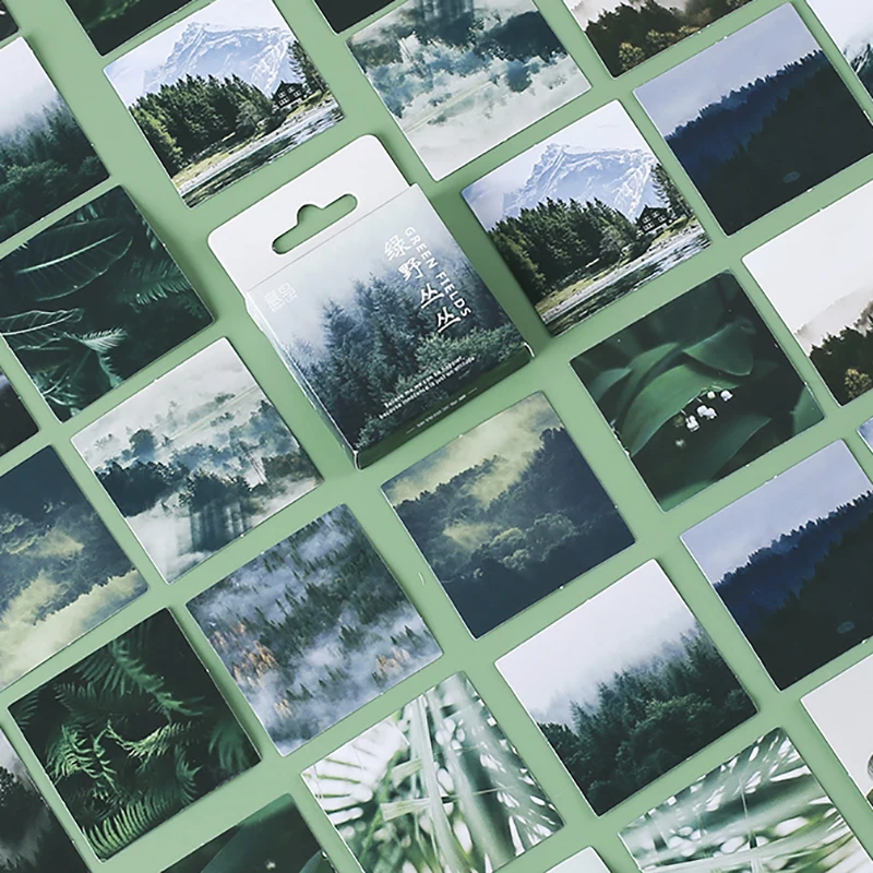 

46 шт./лот новые наклейки для скрапбукинга Ландшафтные наклейки эстетический коллаж материал для дневника альбома нежелательный Журнал Пла...