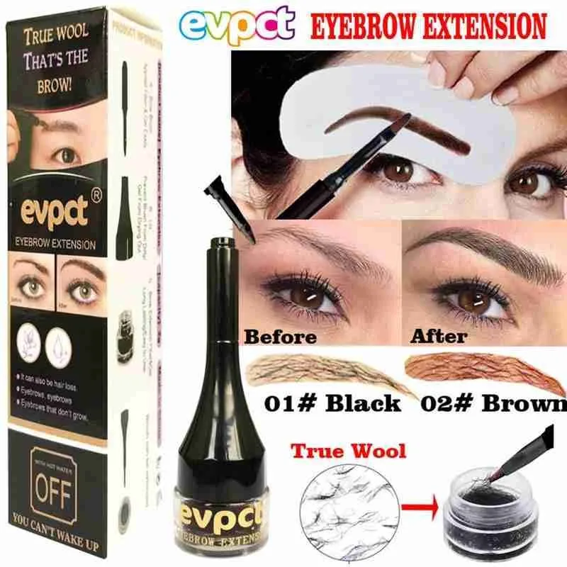 Стойкий крем для макияжа бровей тату натуральный водонепроницаемый усилитель