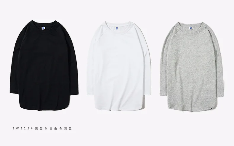 Рекламные футболки с длинными рукавами и принтом логотипа однотонная хлопковая