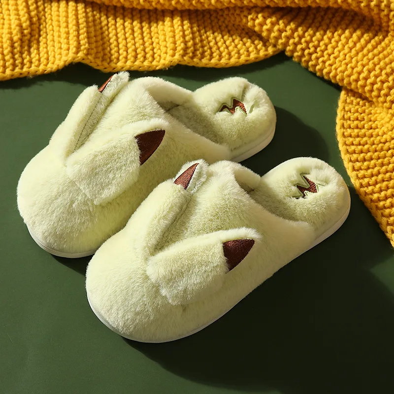Suihyung/забавные плюшевые тапочки Женская и мужская домашняя обувь Зимние теплые