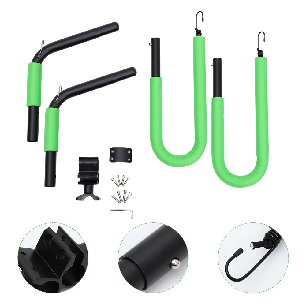 

1 Set Iron Material Rack Bike Surfboard Rack Wave Board Rack (Green and Black)