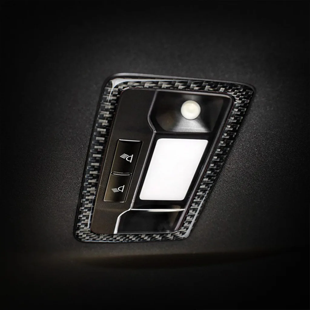 

For Lexus RX300 Accessories Carbon Fiber Rear Reading Light Dome Panel Decorative Frame Interior Molding Sticker 2016 2018 2019