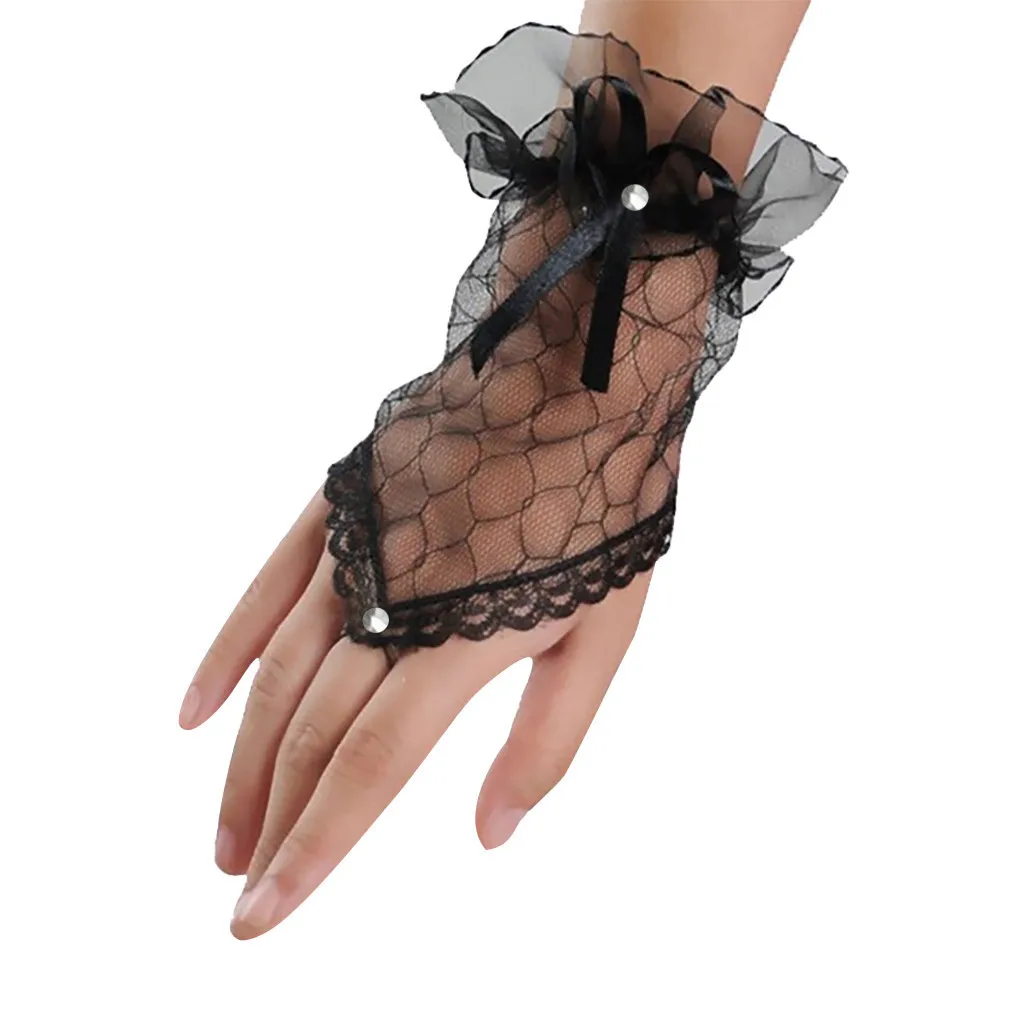 

Sagace Mittens 2020 Fashion Women Lace Gloves Fingerless Dress Hen Party Elegant Prom Short Gloves Veu De Noiva