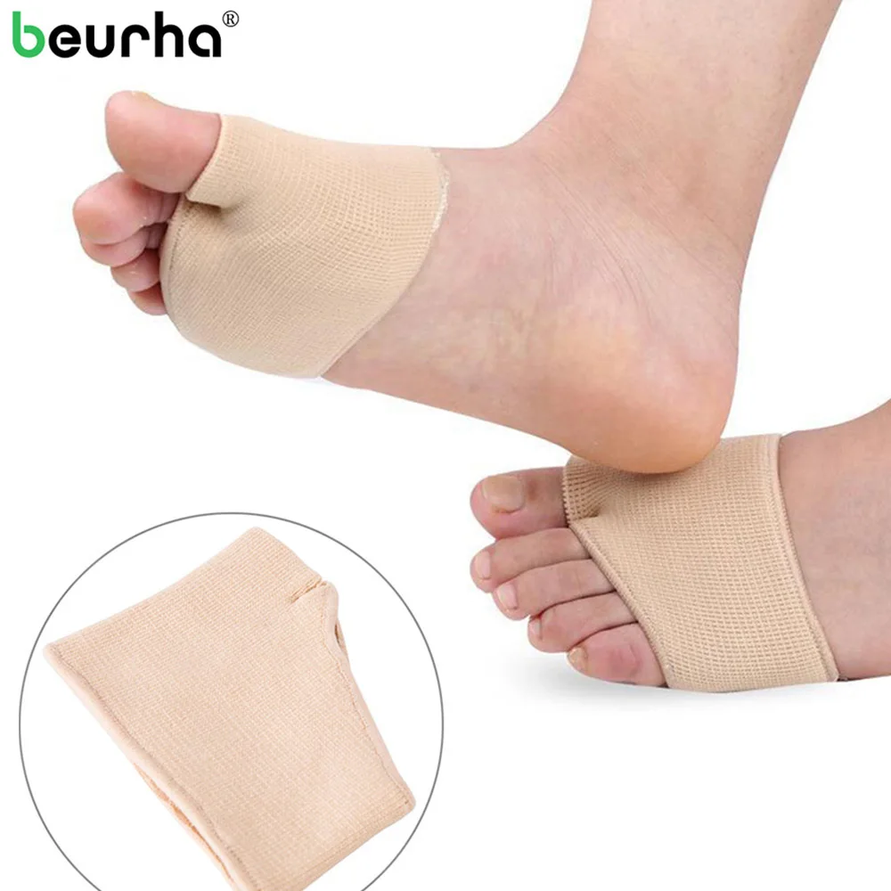 Beurha 1 пиар/2 шт бежевая плюсневая подушка из силиконового геля, подушечка, шарик от боли в ногах, подушечки для обуви, стельки для ног, инструмент для ухода за ногами