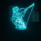 Сенсорный 3D проектор для японского аниме-манги атака на Титанов 4, ночсветильник с часами-будильником и яркой базой для детей