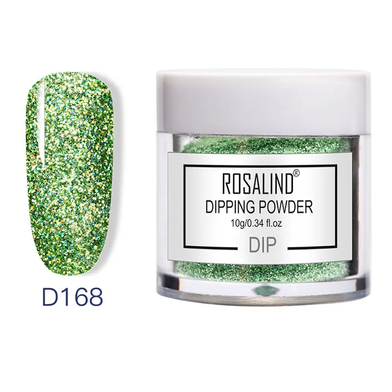 D168 ROSALIND пудра для напыления дизайна ногтей голографический лак Блестящий градиент Блестящий хромовый пигмент набор порошка хлопья для ногтей блестки - Цвет: D168