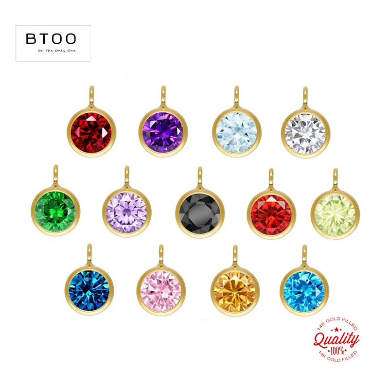 Подвеска-кольцо с фианитом 4 мм 14 к