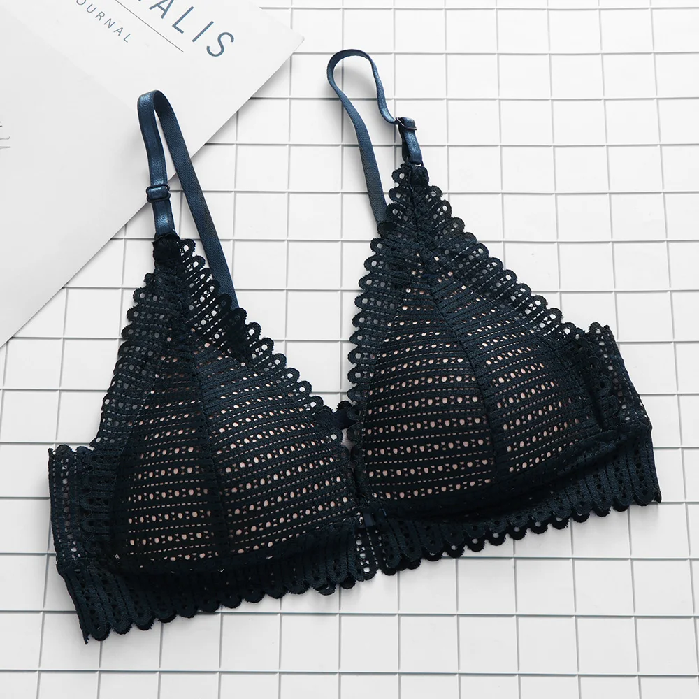 Кружевной бюстгальтер с застежкой спереди 2019 женское нижнее белье регулируемый